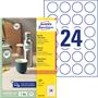 Label, universal, 40 mm, round, AVERY ZWECKFORM, 2400 label/pack